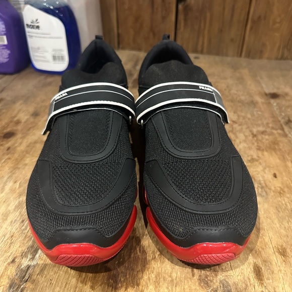 LUXURY PRADA CLOUDBUST SNEAKERS SHOES 2OG064 BLACK RED NEW US 9.5 - Picture 8 of 8
